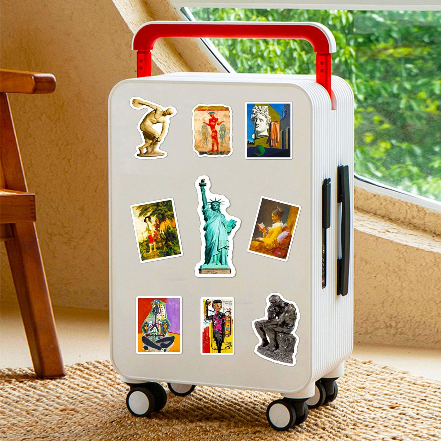 Retro Famous Art Painting Stickers Pack, 100 Pcs Vinyl Waterproof Vincent Van Gogh Oil Painting Style Stickers For Laptop Phone