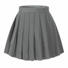 Beautifulfashionlife Women`S School Uniform High Waist Flat Pleated Skirts (Xl,Dark Grey)