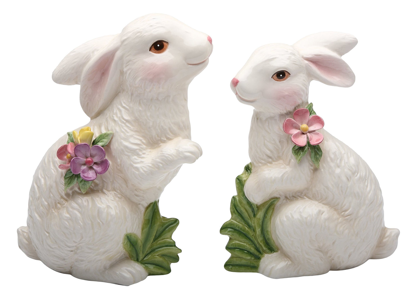 Stealstreet Ss-Cg-10280, 7.25 Inch Porcelain Painted White Bunny Figurines, Set Of 2