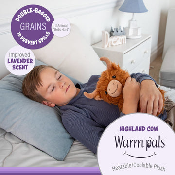1i4 Group Highland Cow Plush Toy - Cozy Lavender Scented Chenille Stuffed Animal - Multicolored Bedtime Comfort