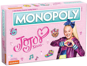 USAOPOLY Monopoly JoJo Siwa Edition Game - Officially Licensed, Pink, Plastic, One Size, Fun for All Ages
