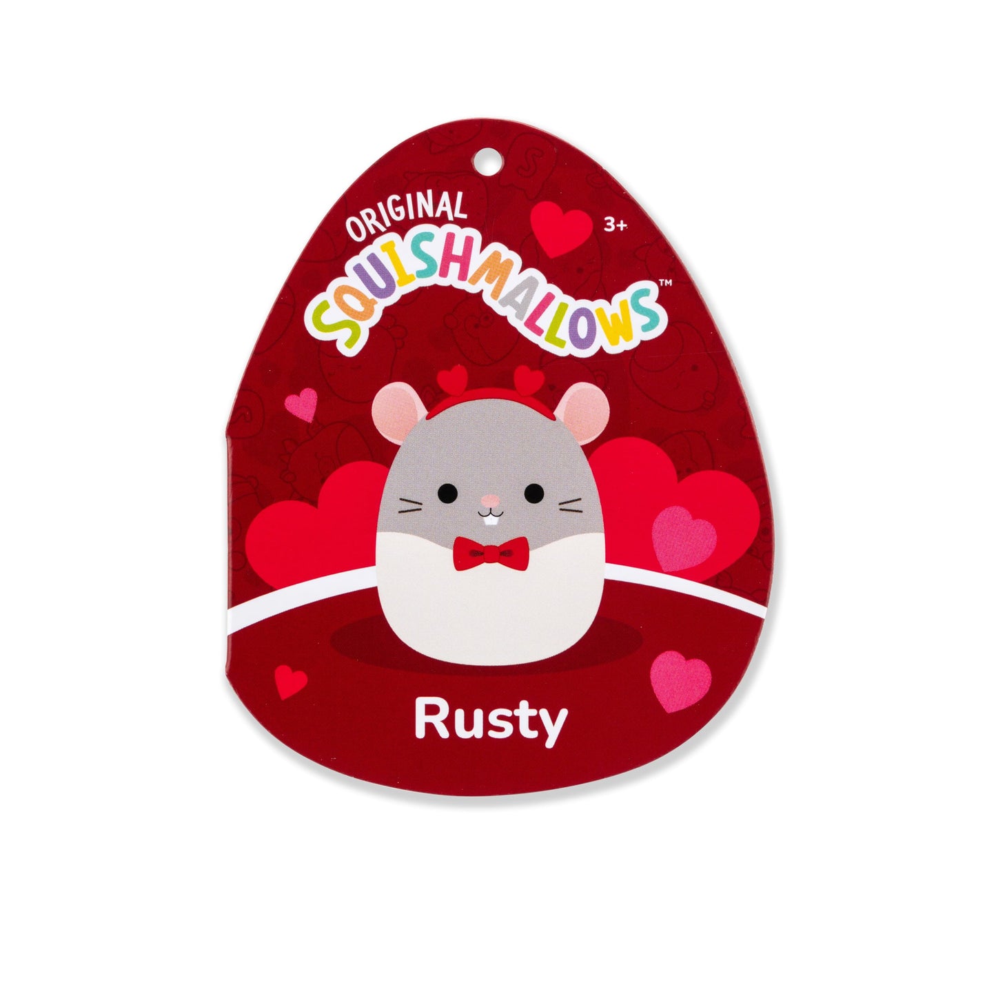 Squishmallows Original 14In Rusty The Grey Rat With Heart Headband And Bowtie - Official Jazwares Plush (Large)