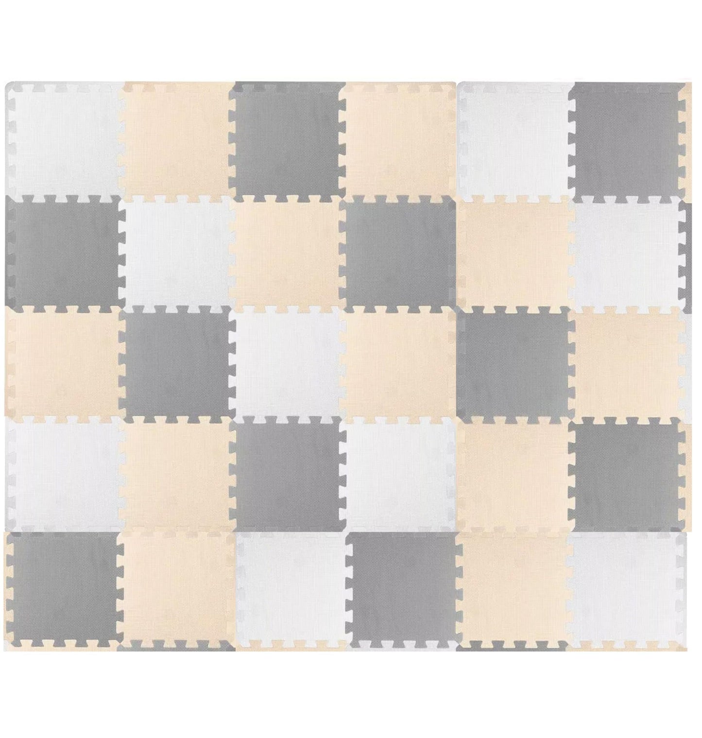 Toyvelt Foam Puzzle Floor Mat For Kids - 12X12 32 Tiles Interlocking Play Mat With Colors - Educational Large Puzzle Foam Floor