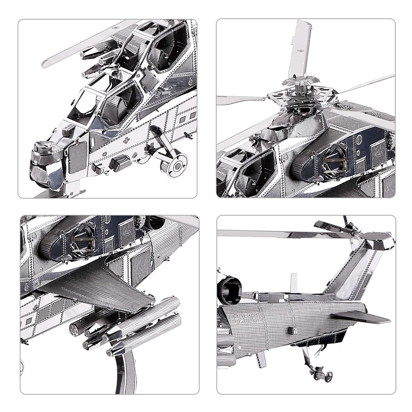 Piececool 3D Metal Puzzle Military Model Kits, 10 Helicopter Airplane Models Kits To Build For Teens Men Hobbies Toys Diy Brain Teaser Puzzles, Great Birthday Gifts, 122 Pcs