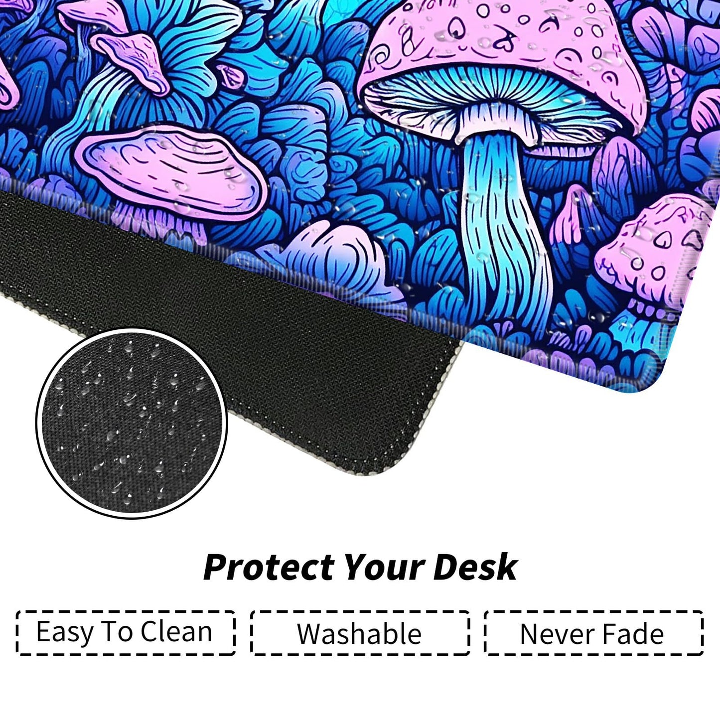 Fascinating Mushroom For Mtg & Tcg Playmat Mouse Pad,Bfdhgqzc 24'' X 14'' Game Mat For Mtg/Rpg/Ccg Trading Card Game Playmats Ta