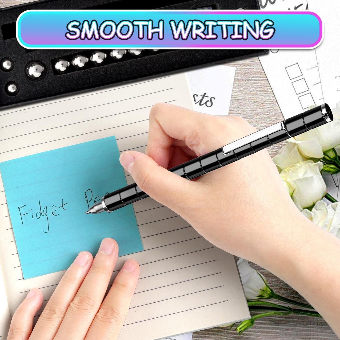 Vndueey Fidget Pen, Magnetic Pen Decompression Toy, Fidget Magnet Metal Pen For Writing, Best Gifts For Teenage Boys Girls, Fidg