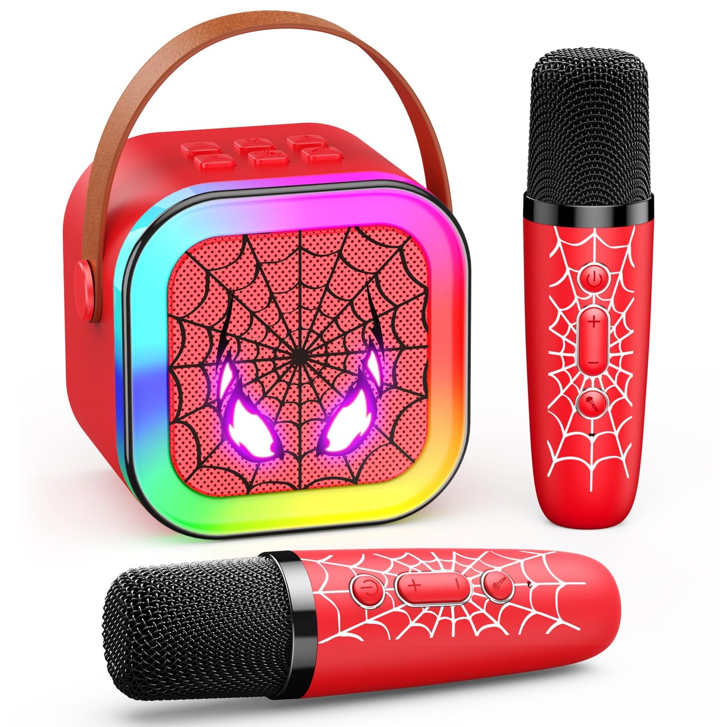 Led Karaoke Machine Toy: Mini Microphone For Kids 4 5 6 7 8 9 10 Year Old Boys Girls Toys Easter Birthday Gifts Portable Bluetoo