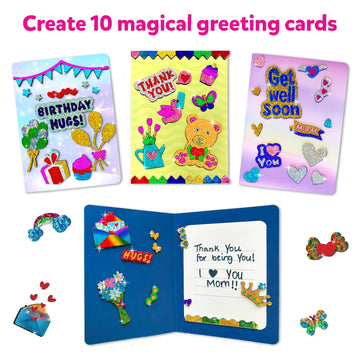 Skillmatics Art & Craft Activity - Foil Fun Card Making Set, No Mess Art For Kids, Craft Kits & Supplies, Diy Creative Activity, Gifts For Girls & Boys Ages 4, 5, 6, 7, 8, 9