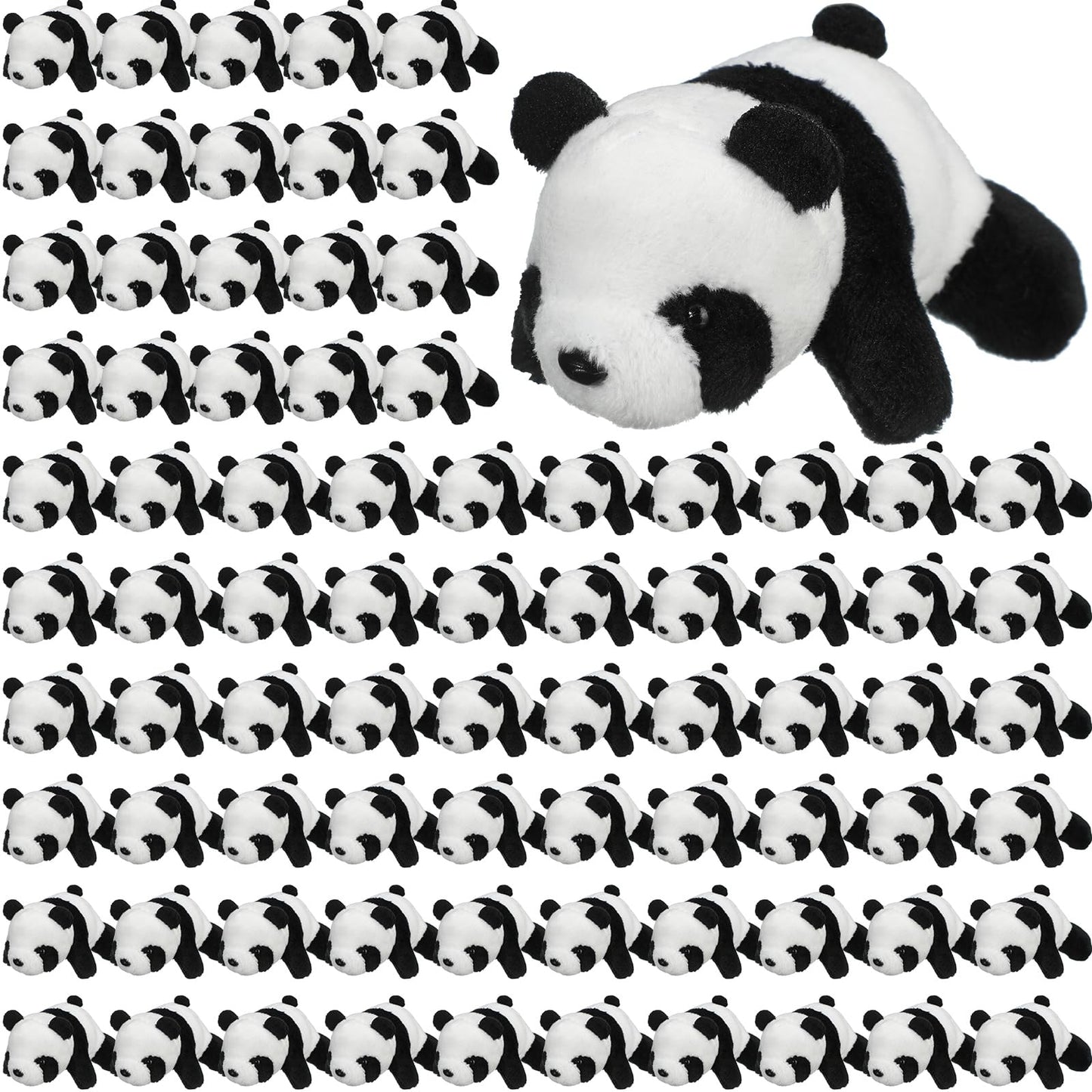 Sotiff 80 Pcs Panda Stuffed Animal Panda Plush Toy 4 Inch Mini Stuffed Animals Small Soft Gifts, Jungle Safari Party Favors, Cla