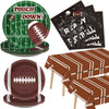 98 Pieces Football Birthday Party Supplies For 24 Guests Football Party Tableware Sets Touchdown Football Game Day Birthday Party Tablecloths For Party Decorations Table Cover Dinnerware Party Favors