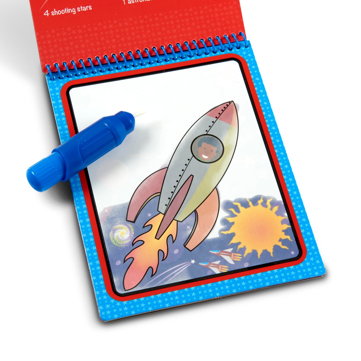 Melissa & Doug On The Go Water Wow! Reusable Mess-Free Water-Reveal Activity Pad – Space - Party Favors, Stocking Stuffers, Travel Toys For Toddlers, Mess Free Coloring Books For Kids Ages 3+