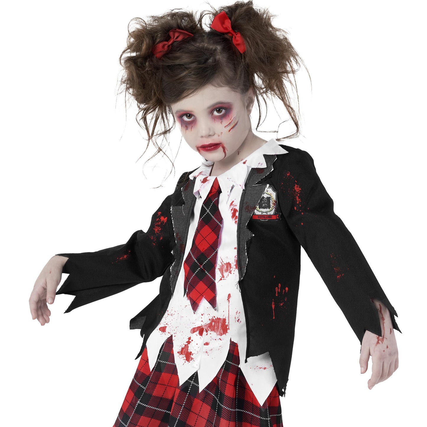 Morph Costumes School Girl Zombie Costume For Kids - Kid Zombie Costume Girl - Kids Halloween Costumes Girls Scary - Halloween Costumes For Girls M
