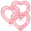 Whaline Inflatable Heart Pool Float – Glitter Rose Gold, 47.3x39.4 Inch, PVC, Perfect for Summer Swimming, Beach & Bachelorette Parties