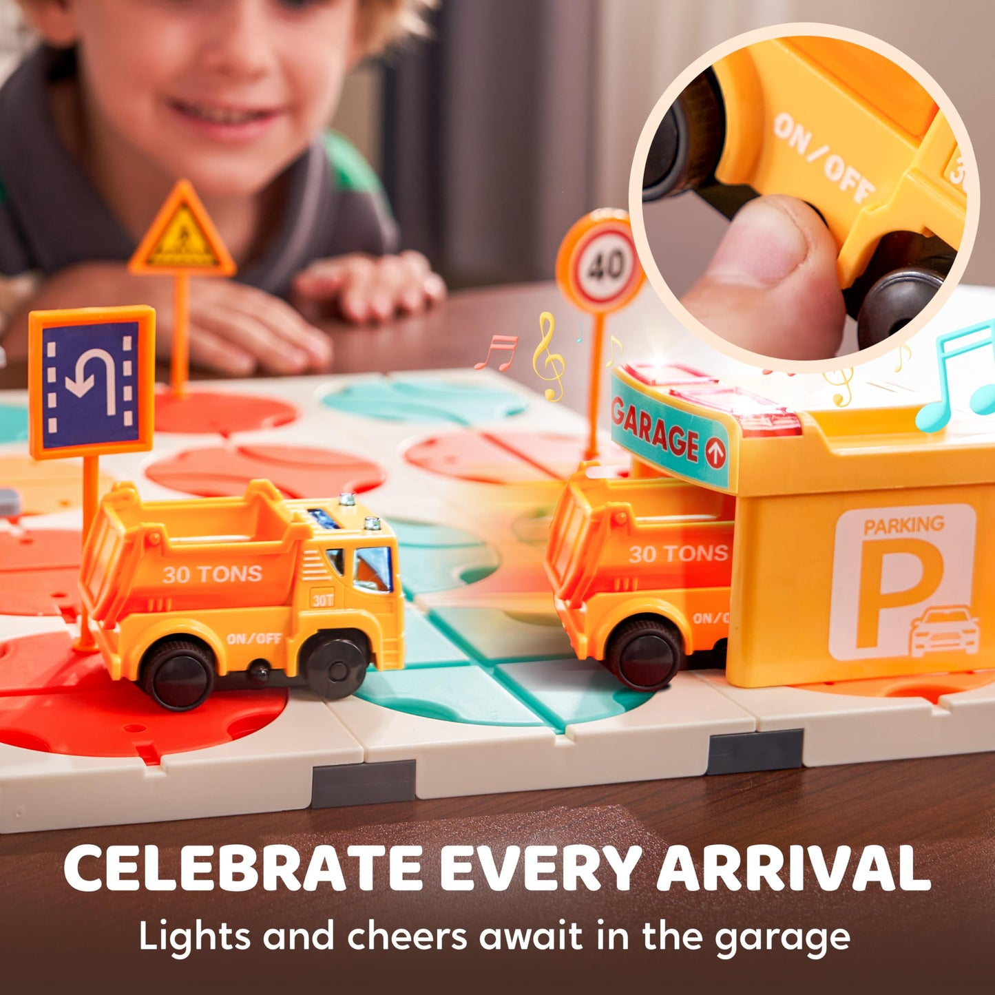 Syncfun Kids Toy Stem Board Games, Montessori Construction Puzzle, Logic Road Builder, Ideal Birthday Party Gift For Boys & Girl