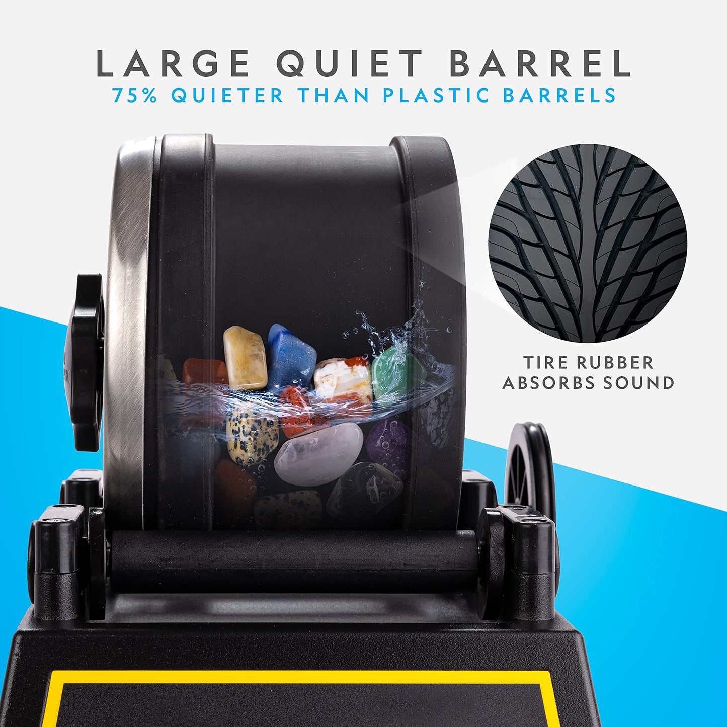 National Geographic Professional Rock Tumbler Kit - Complete Rock Tumbler For Adults & Kids With Durable 2 Lb. Barrel, Rocks, Gr