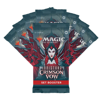 Magic: The Gathering Innistrad Crimson Vow Bundle - 8 Set Boosters & Accessories, Model C90620000, Paper Material