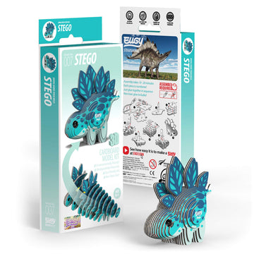 Eugy Stegosaurus Dinosaur 3D Puzzle, 22 Piece Eco-Friendly Educational Toy Puzzles For Boys, Girls & Kids Ages 6+