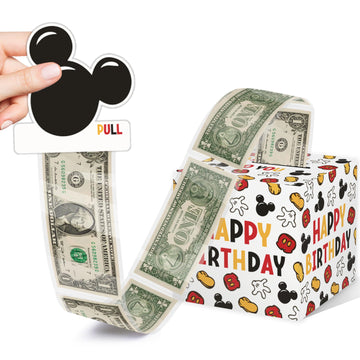 Mouse Party Birthday Money Gift Boxes For Cash, Surprise Money Box For Girls, Mouse Birthday Party Favors Supplies Decorations -