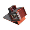 Mage Tech Commander Card Deck Box - Fits 100 Double-Sleeved Cards, 35pt Brick & Dice Tray - Grey/Orange Patented Design