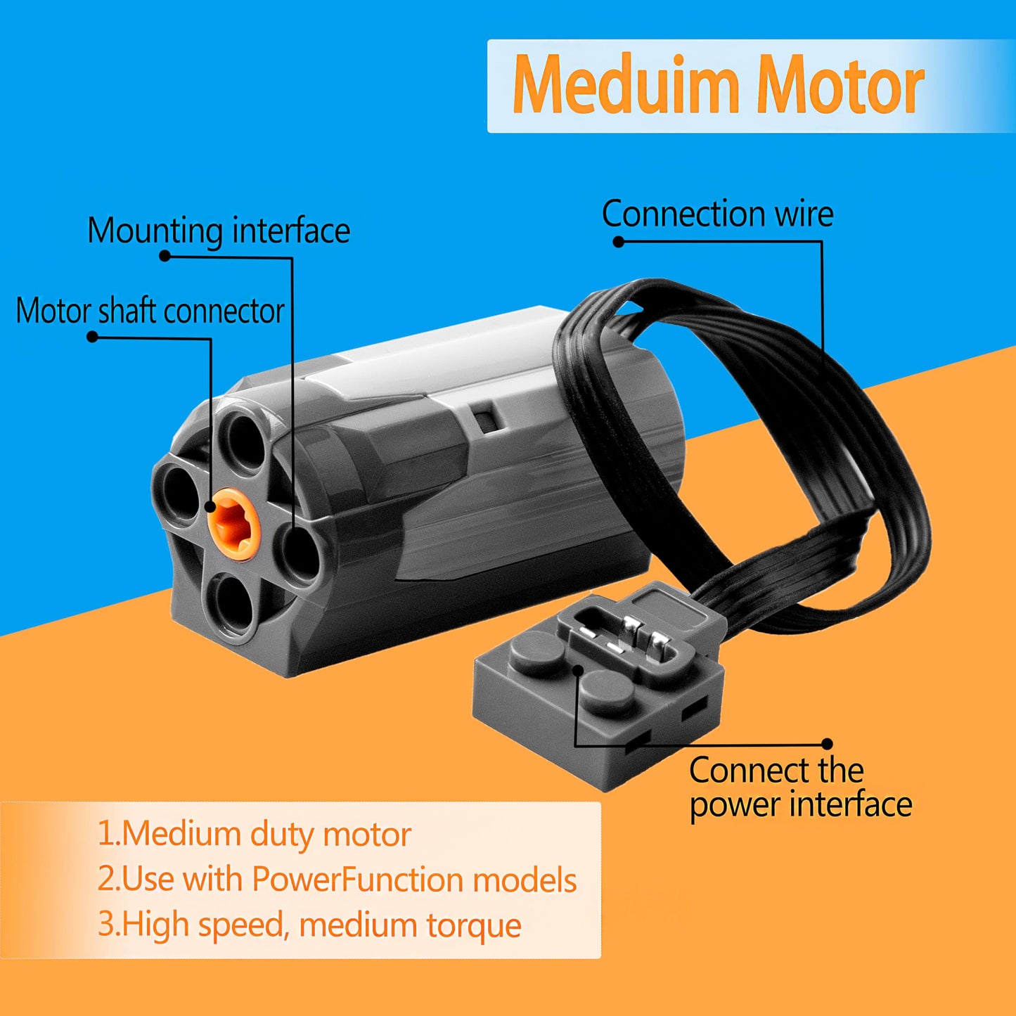 Jiaojiren 4-In-1 Motor Kits Engine Kit Power Function Set Compatible With Lego Technic-Parts With 2 M Motor,1 Battery Box,1 Infr