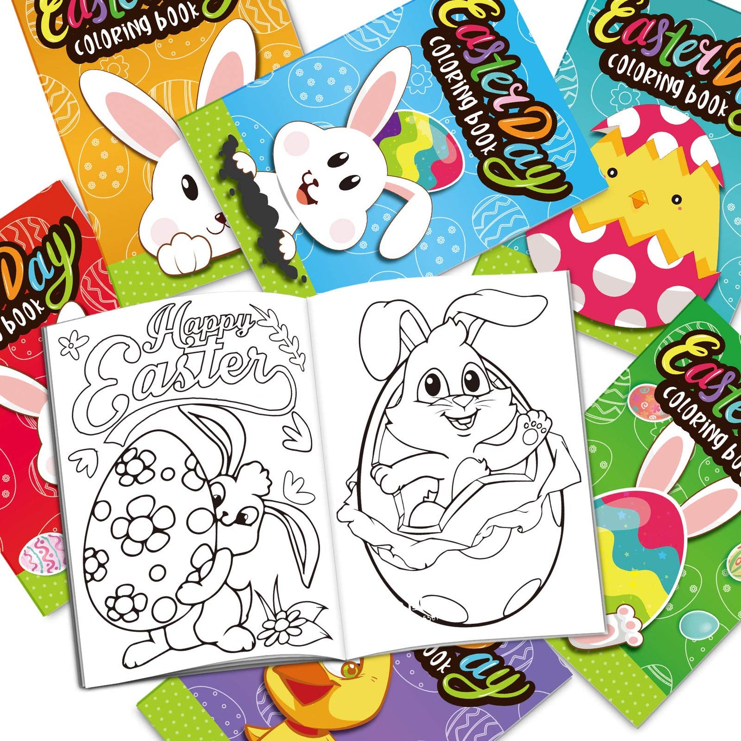 Omgouue Easter Day Coloring Books Kids Indoor Activities At Home Party Favors Supplies 24 Pack