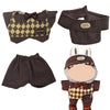 SILFGRLF Handcrafted Crochet Clothes Set for 17cm Labubu Doll 3-Piece Knitted Outfit with Accessories (RC29)
