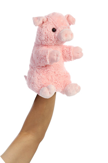 Aurora® Interactive Hand Puppet Pinky The Pig™ Stuffed Animal - Storytelling Adventures - Playful Learning - Pink 11 Inches