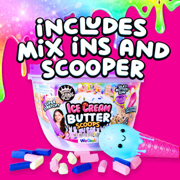 Compound Kings Ice Cream Butter Fluffy Cloudz Compound Bucket For Girls & Boys | Sensory Toys | Non-Sticky | Stress Relieving Tactile | (Strawberry Shortcake) Strawberry Shortcake (Green Mint)