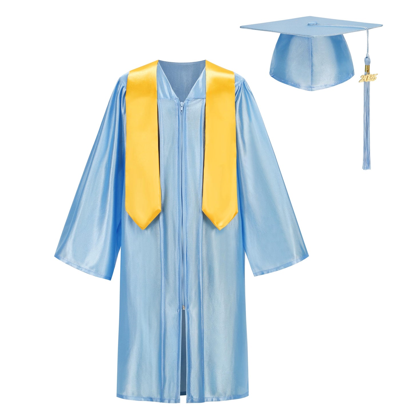 Lmyove Unisex Kindergarten & Preschool Graduation Cap And Gown Set 2025, Kids Graduation Gown And Cap Sky Blue