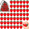 Geosar 24 Pcs 2 Inch Strawberry Stress Balls Mini Foam Strawberry Stretchy Toys Fruit Party Favor Stress Relief Fidget Toy With