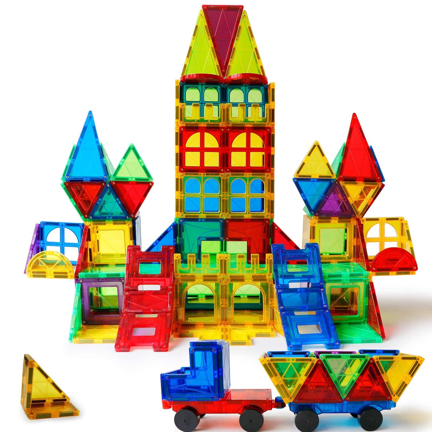 Magblock Magnetic Tiles Kids Toys, 120Pcs 3D Magnets Building Blocks Set Construction Educational Stem Toys, Magnet Tiles For Kids Stacking Blocks Learning Gifts For Toddlers Boys Girls