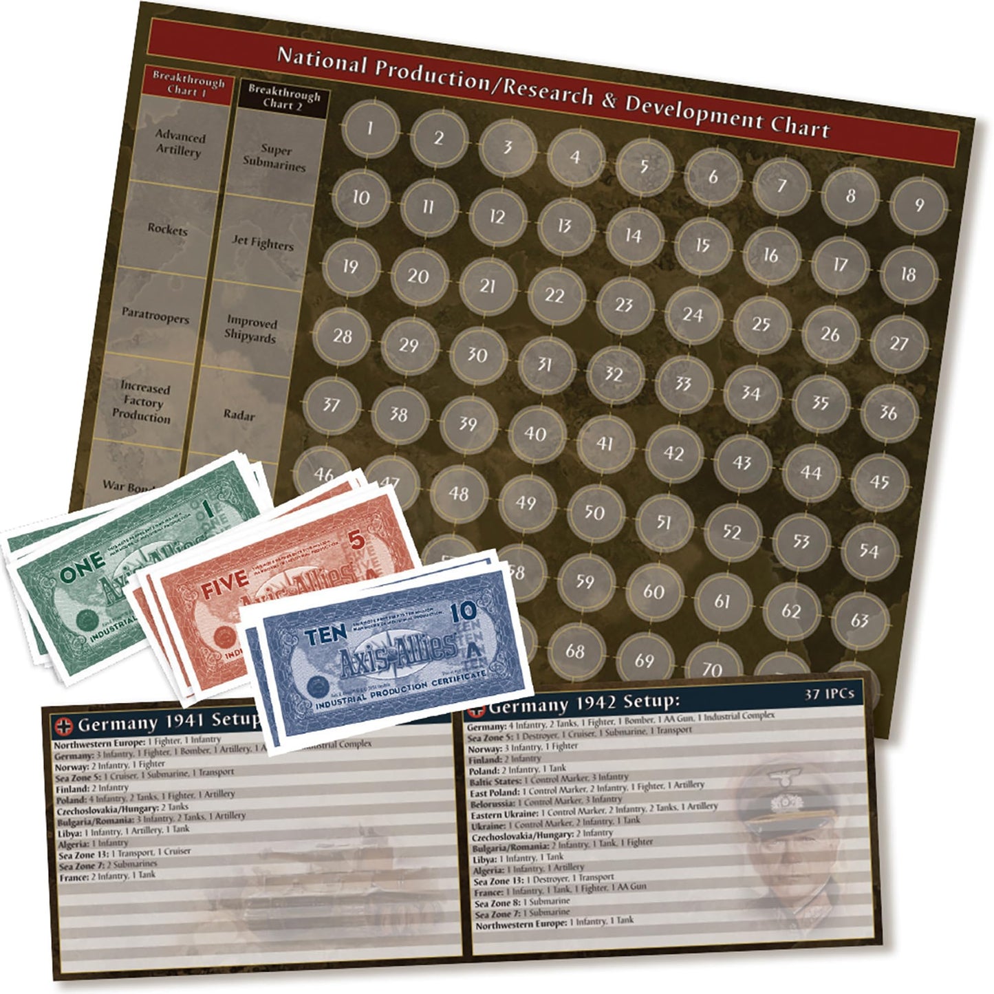 Renegade Game Studios Axis & Allies: Anniversary Edition - 2-6 Players - 40th Deluxe, 24"x46" Board, Over 600 Miniatures, Cardstock