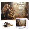Christian Jigsaw Puzzles 1000 Pieces for Adults, Warrior Woman with Bible Verses, Inspirational Religious Wooden Puzzle, Faith-B