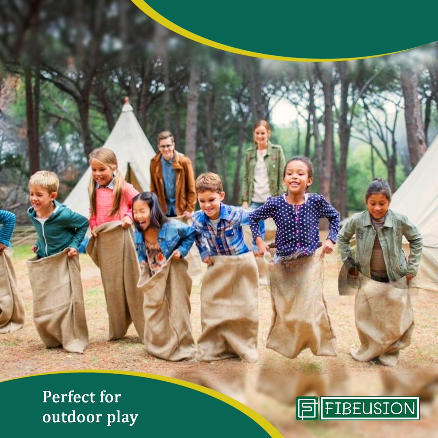 Heavy Duty Reusable Burlap Sacks 24 X 40 - Perfect Sack Race Bags for mature-themeds and Kids Outdoor Lawn Games Vegetable Storage & Gardening - Holds Up to 50lbs - Potato Sacks Set of 6