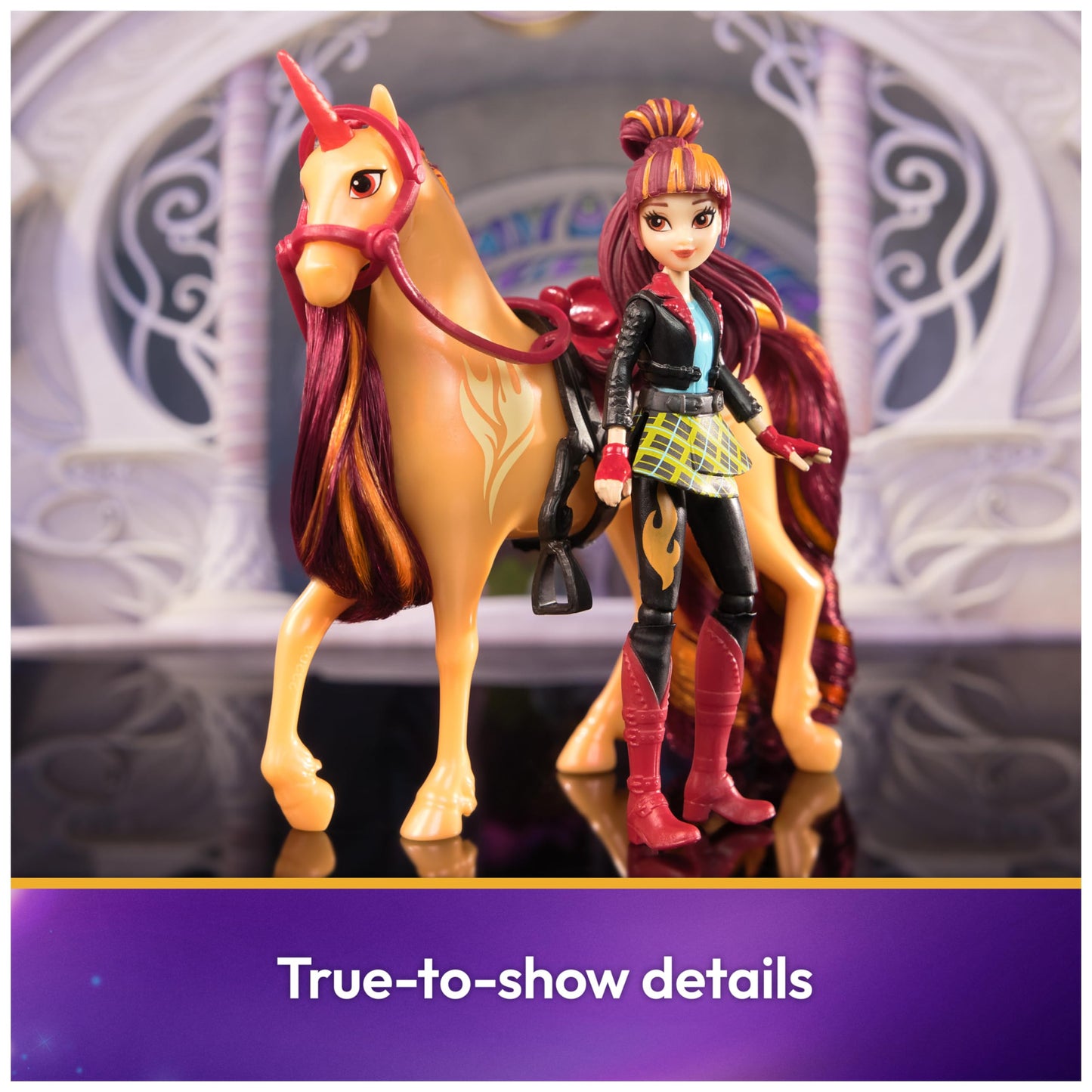 Unicorn Academy, Valentina & Cinder Set With 2 Riding Accessories & Hair Styling Tool, Dolls & Unicorn Toys For Girls Ages 4 And