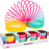 The Dreidel Company Plastic Multicolor Coil Spring, Goody Bag Fillers, Party Favor For Kids, 3' Inches (80Mm) (4-Pack)