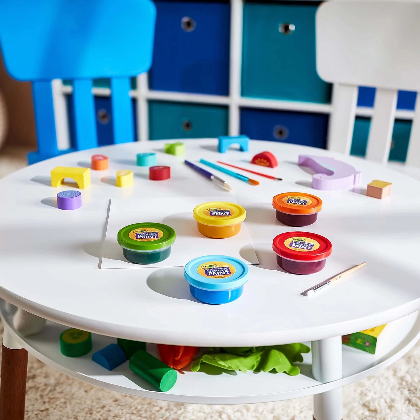 Crayola Spill Proof Paint Set, Washable Paint For Kids, Ages 3, 4, 5, 6