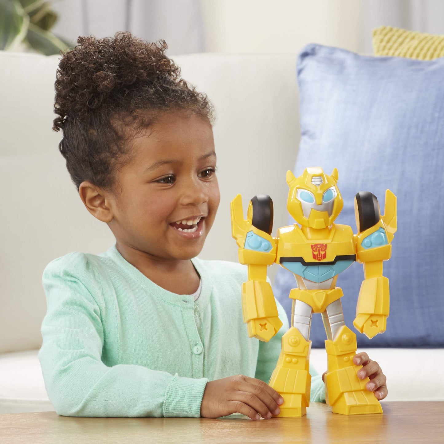 Playskool Heroes Transformers Rescue Bots Academy Mega Mighties Bumblebee Collectible 10' Robot Action Figure, Toys For Kids Ages 3 & Up