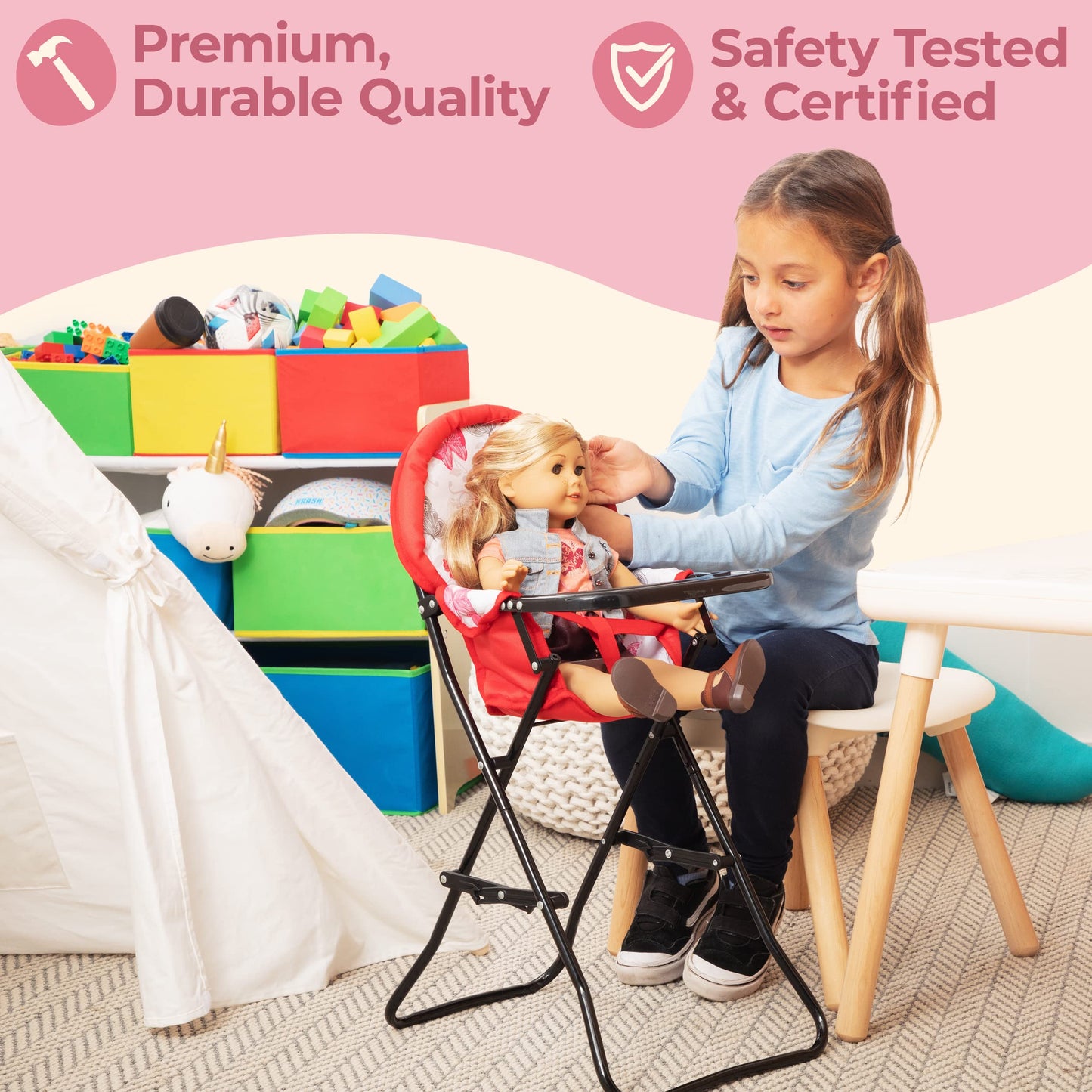 Litti Pritti 18-Inch Baby Doll Nursery Playset - Swing, High Chair, Pack-N-Play And Carrier