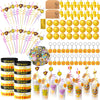 Weysat 268 Pcs Softball Party Favors Sets for 24 People Birthday Gifts Goody Cups with Straws Key Chains Whistles Silicone Wrist