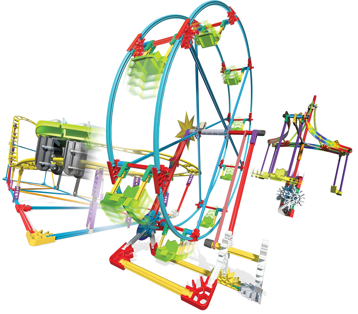 K'Nex Amusement Park In-A-Box - 378 Parts - Motorized Amusement Rides - Ages 7 & Up