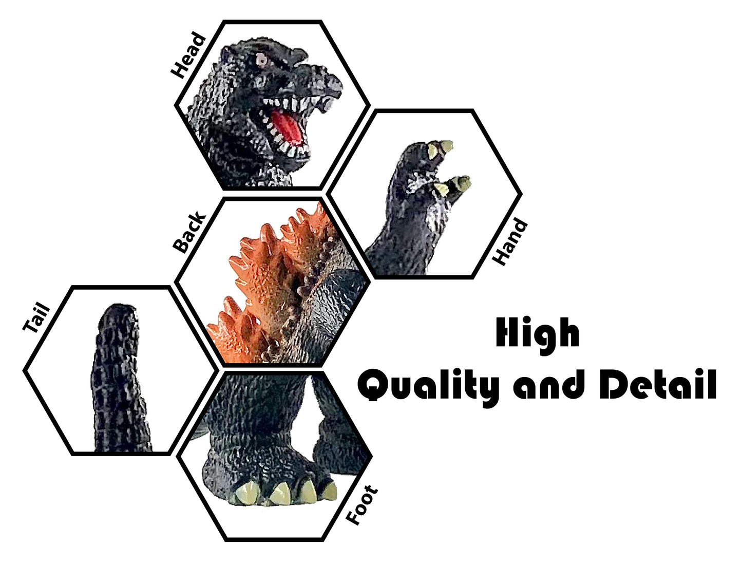 Twcare Burning Godzilla 1995, Movie Series King Of The Monsters Movable Joints Action Figures Birthday Gift For Boys And Girls