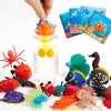 16 Pack Set Mold Free Bath Toys For Kids Toddlers, Color Changing Sea Animal, Squishy Mini Sea Creature, Realistic Fish Toys,For