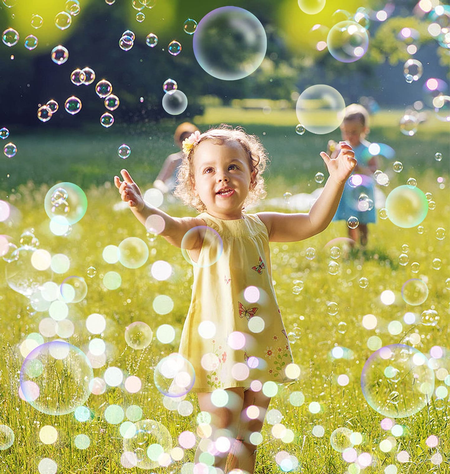 Roberly Bubble Wands Set, 15 Pack Big Bubble Wand Toy Set With Tray Bulk Funny Bubble Making Toys For Kids - Summer Outdoor Bubb