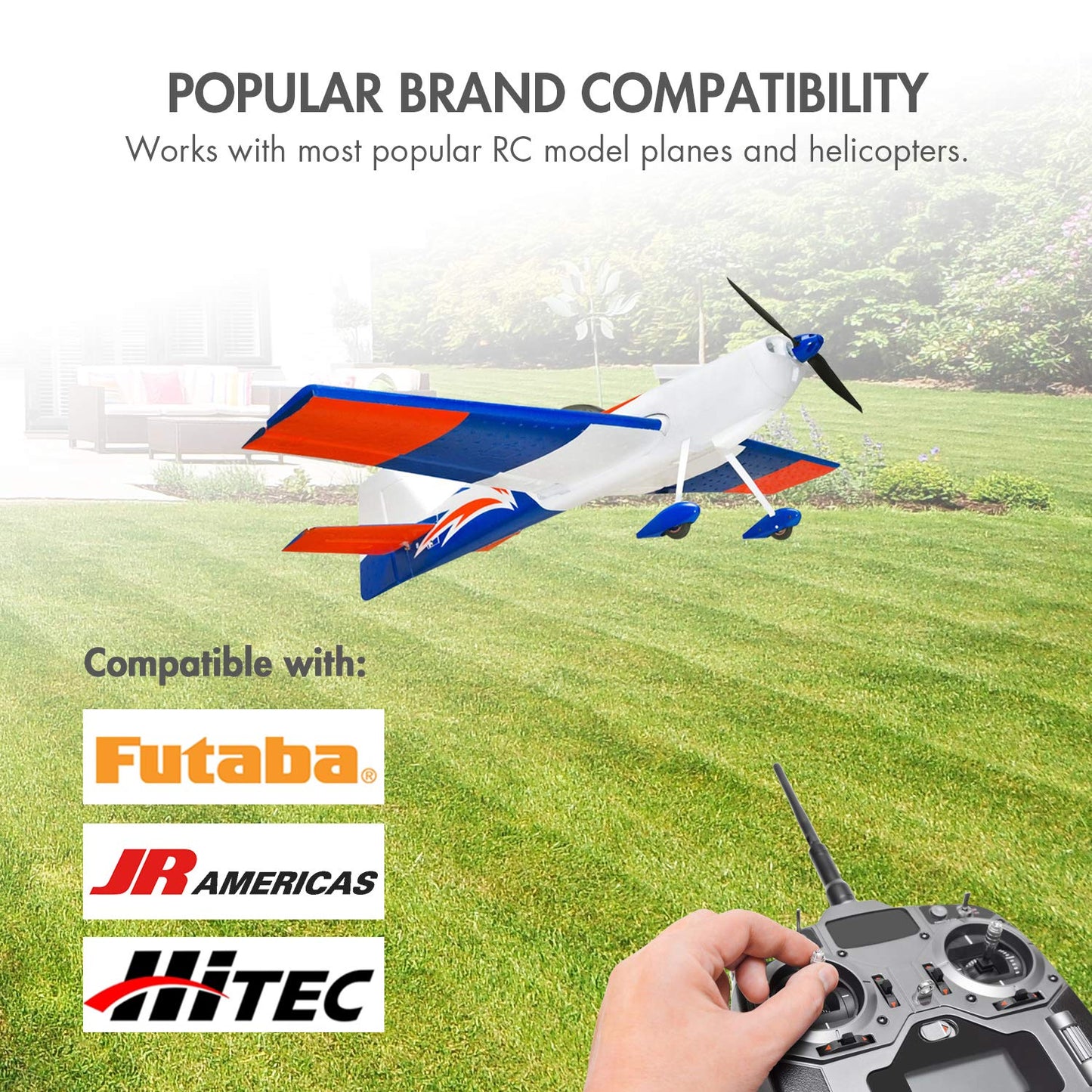 Tenergy 2 Pack 6V 2000mAh NiMH Rechargeable Receiver RX Battery with Hitec Connectors for RC Airplanes and Aircrafts