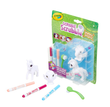 Crayola Scribble Scrubbie Safari 2 Pack Animal Toy Set, Plastic, Zebra/Bird, Age 3+, Model 74 7288