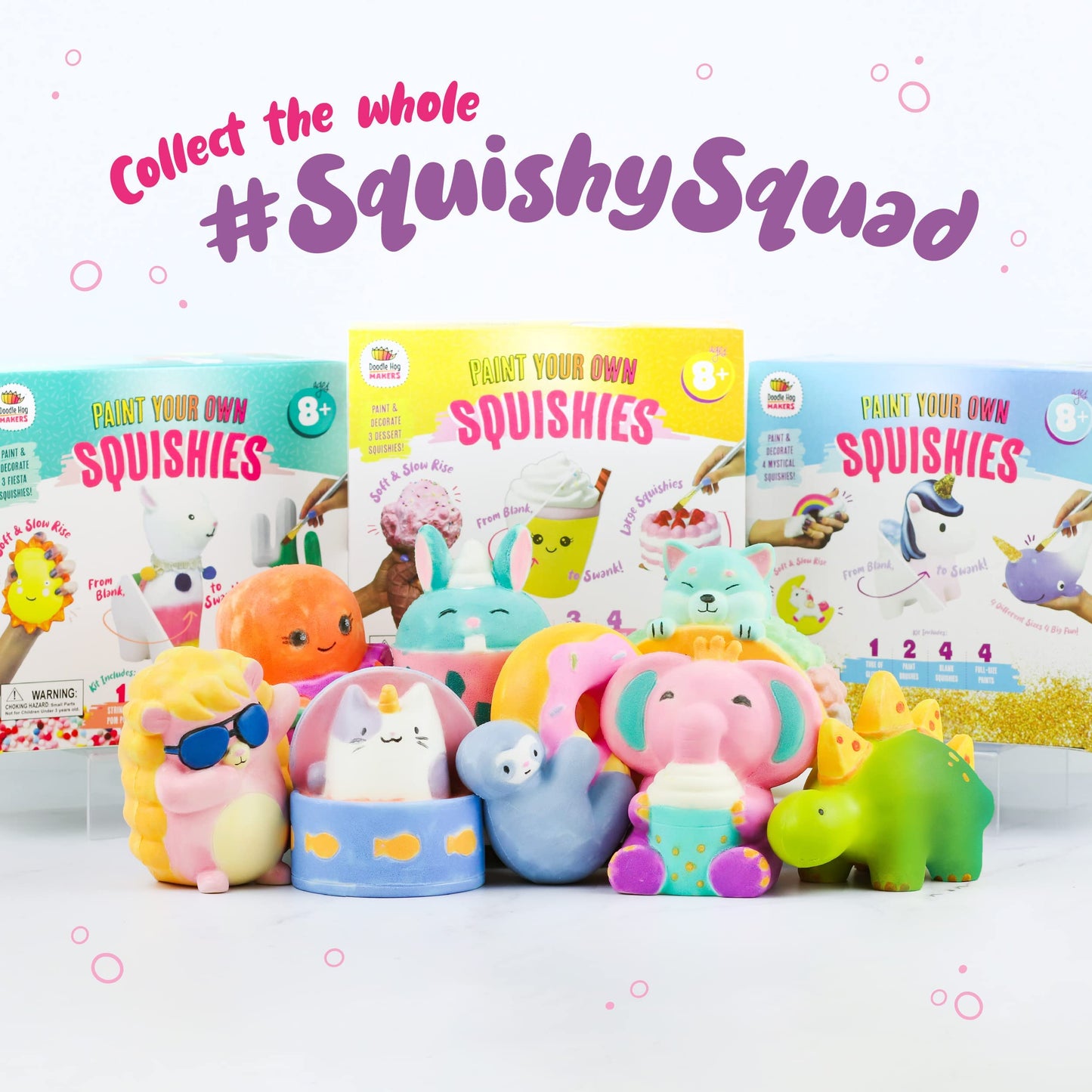Doodle Hog Elephant Squishy Painting Kit - Squishy Toys For Kids, Squishies For Kids - Slow Rise Squishy Animals - Ideal Arts And Crafts, Gifts For 8-12, Girls & Boys, Easter Basket Stuffers