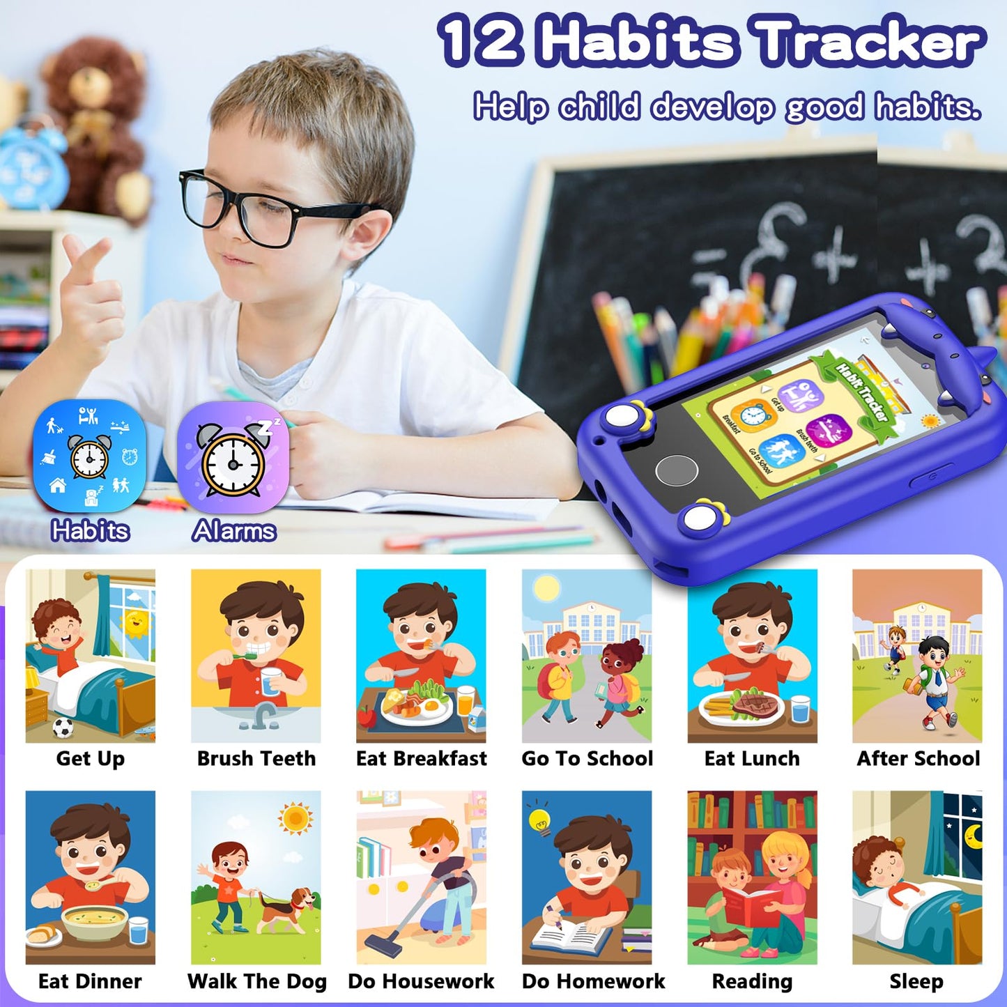 Kids Phone for Boys, Toys for 3-10 Year Old Boys Girls Christmas Birthday Gifts for Kids, Touchscreen Toddler Smartphone Learnin