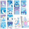 BenLouis 24 Pcs Frozen Mini Coloring Books Kids Winter Snowflake Party Favors Small Activity Books Bulk for Kids Winter Holiday