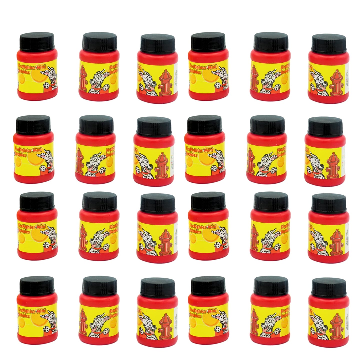 4E'S Novelty Mini Bubbles Bottles Bulk For Firefighter, Paw Dog Favors - Firefighter Party Supplies, Fire Truck Theme Goodie Bag Fillers For Kids Birthday